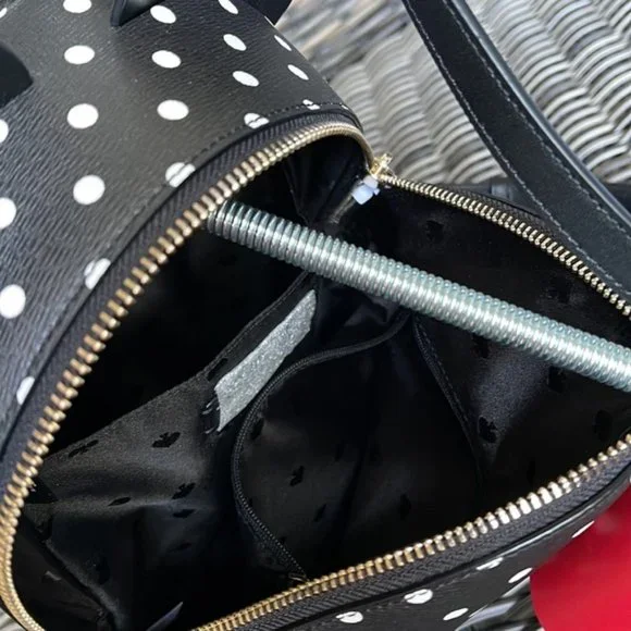 Kate Spade Disney X Kate Spade New York Minnie Dome Backpack Black Multi - Picture 9 of 16